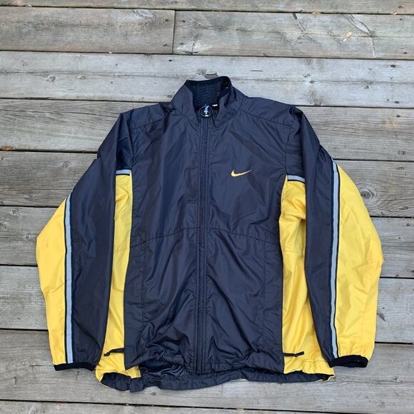 Vintage 90s Nike Jacket 'Varsity Yellow' Medium - Picture 5 of 14